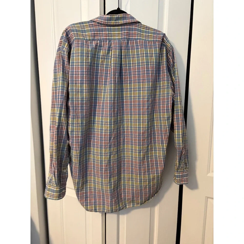Polo Ralph Lauren Blake Mens Large Plaid Button Down‎ Shirt Multicolor Cotton L